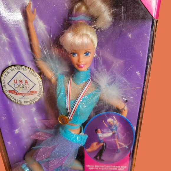 Vintage 1998 Olympic Skater Barbie Doll Nagano Winter Team USA Mattel 18501 - Picture 2 of 6